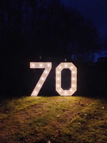 Lichtletters/Cijfers voor een verjaardag