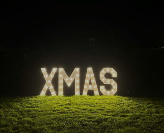 Lichtletters voor tijdens de kerst